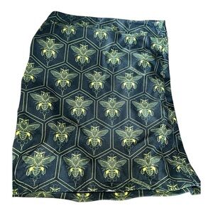 Jack Attackk womens Black and Yellow Bee Pattern pencil Skirt sz LG